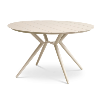 Corfu havebord Ø126 cm - sand - Havemøbler