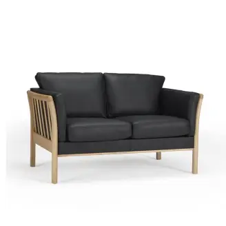 Aya K129 2 pers. sofa m/vippearm - stof/læder - Kragelund Furniture
