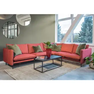 Suny hjørnesofa - stof/læder - 