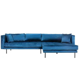 Cali sofa m/vendbar chaiselong - Velour - Flyder sofa