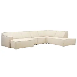 Comfy U-sofa m/chaiselong og open-end - højre/venstrevendt - stof - Flyder sofa