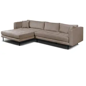 Cali sofa m/vendbar chaiselong - Fløjl - Flyder sofa