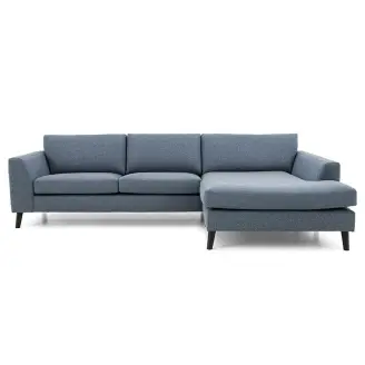 Nordic 3 pers. sofa m/chaiselong - stof/læder - Alle sofaer