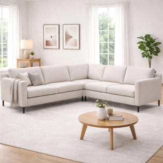 Nordic hjørnesofa - stof/læder - Vilmers