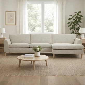 Nordic chaiselongsofa XL - stof/læder - Vilmers