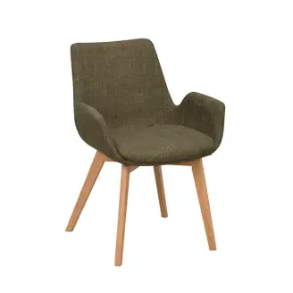 2 x Drimsdale spisebordsstol - grøn m/lakeret eg - 