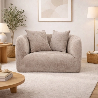 Pebble loungestol, B126 cm - stof - Vilmers