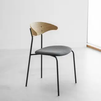 Ram Steel spisebordsstol - ask - Spisebordsstole i stof