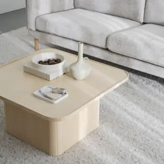 Sullivan sofabord 80x80 - hvidpigmenteret eg - Rowico