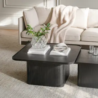 Sullivan sofabord 80x80 - sort eg - Rowico