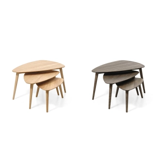 Bali sofabordssæt i massiv eg - S/M/L - Lexpo Living