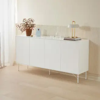 Edge By Hammel skænk m/4 låger - hvid - 