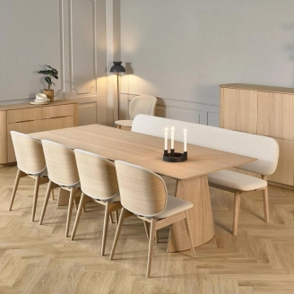 PBJ Collum spisebord rektangulær - L175 cm - Tillægsplader