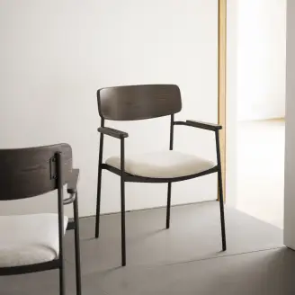 2 x Maymont spisebordsstol m/armlæn - brunbejdset eg - Spisebordsstole m/armlæn