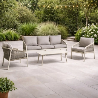 Cuba loungesæt - sand - Havemøbler