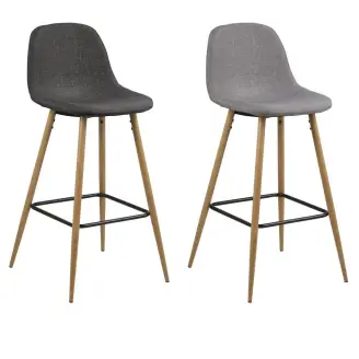 2 x Wilma barstol - stof - Actona Company