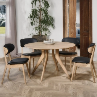 PBJ Corna spisebord m/udtræk - Ø160 cm - Spiseborde med udtræk