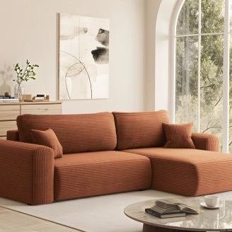 Carlo sovesofa m/chaiselong - fløjl - LM