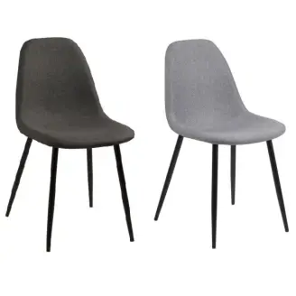 4 x Wilma spisebordsstol - stof - Actona Company