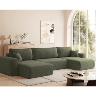 Carlo U-sovesofa - fløjl - U sofa