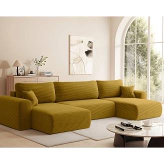 Carlo U-sovesofa - fløjl - U sofa