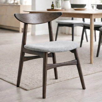 Copenhagen spisebordsstol - massiv eg/smoked - Spisebordsstole i stof