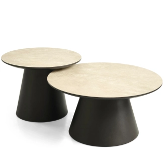 Paros sofabordssæt M/L - beige - Små borde