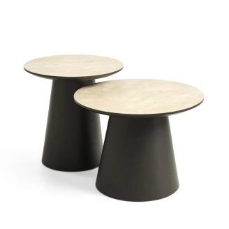 Paros sofabordssæt S/M - beige - Små borde