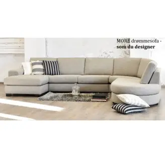 More modulsofa m/open-end & chaiselong - stof/læder - Sofaer