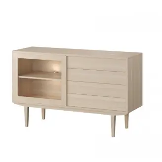 Casø 900 skænk m/glaslåge - eg/hvidolie - CASØ Furniture