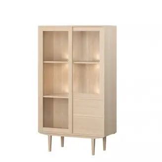CASØ 900 vitrineskab - eg/hvidolie - CASØ Furniture