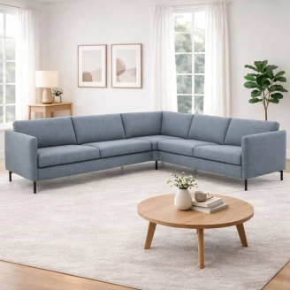 Nordic hjørnesofa - stof/læder - Vilmers