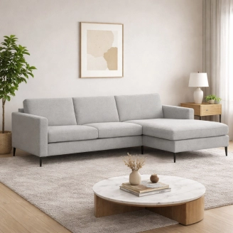 Nordic chaiselongsofa - stof/læder - Vilmers