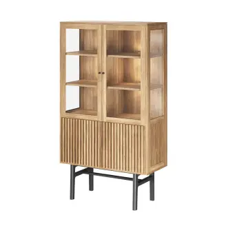Casø 230 Vitrine m/lamellåger - olieret eg - 