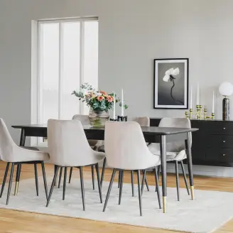 Fenwood spisebord - sortlakeret asketræ - Alle spiseborde