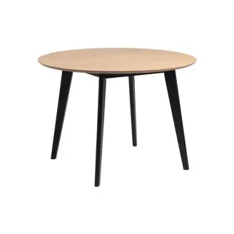 Roxby rundt spisebord - eg m/sort stel - Ø105 - Actona Company