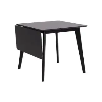 Roxby spisebord m/tillægsplade - sort eg m/sort stel - Actona Company