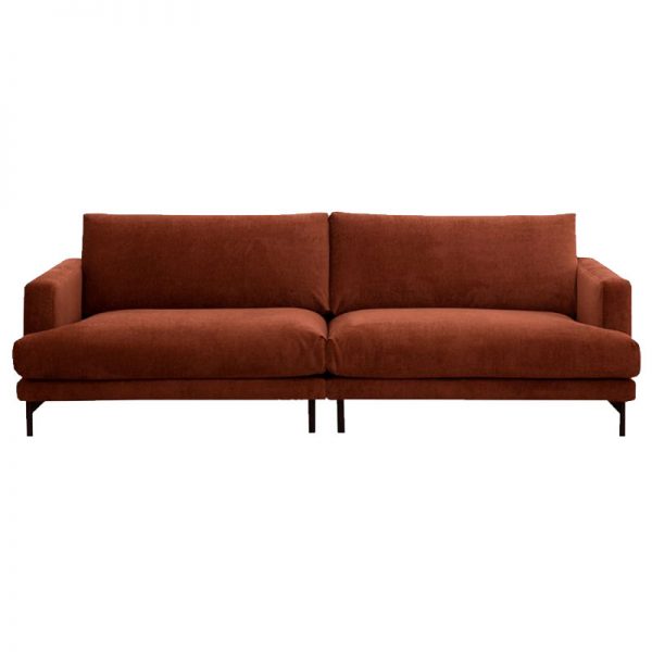 4 personers sky sofa i rustfarve