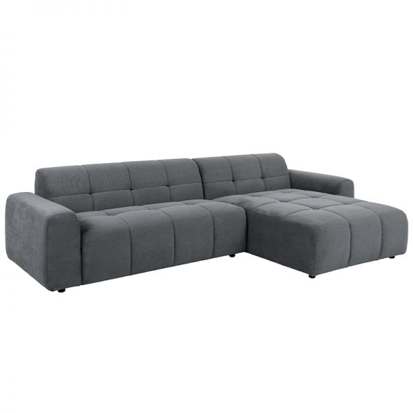 Blanco chaiselong sofa i grå tekstil