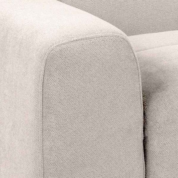 Blanco chaiselongsofa beige detaljer armlæn