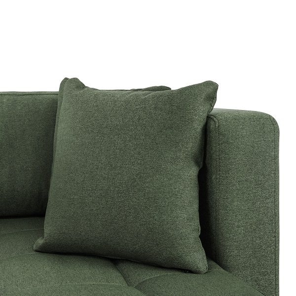 Cali chaiselong sofa Detalje i Faro 7 Mørkegrøn
