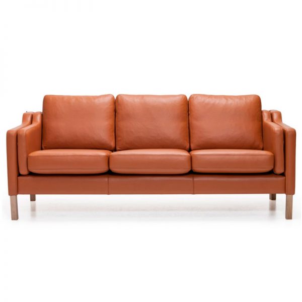 Chile cognacfarvet 3 personers sofa læder