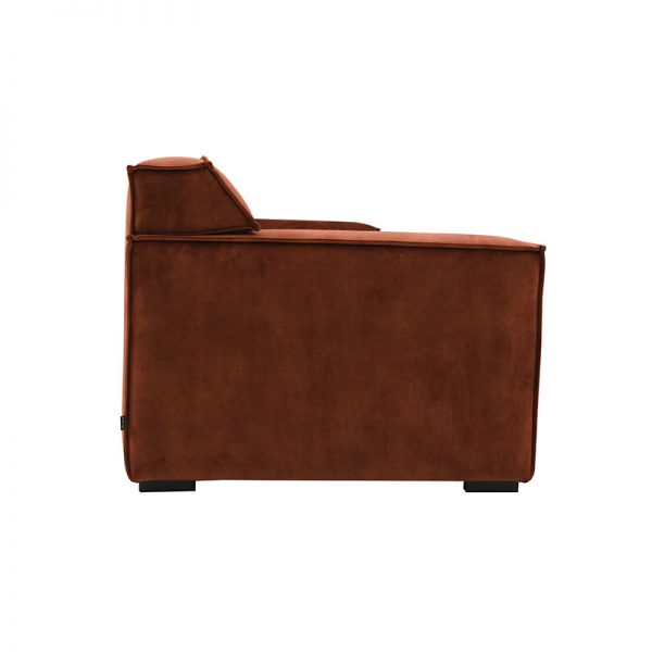 Comfy sofa fra siden rustfarvet brun velour