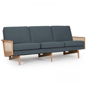 Kragelund Egsmark K 202 3 pers. sofa m/fransk flet – stof/læder