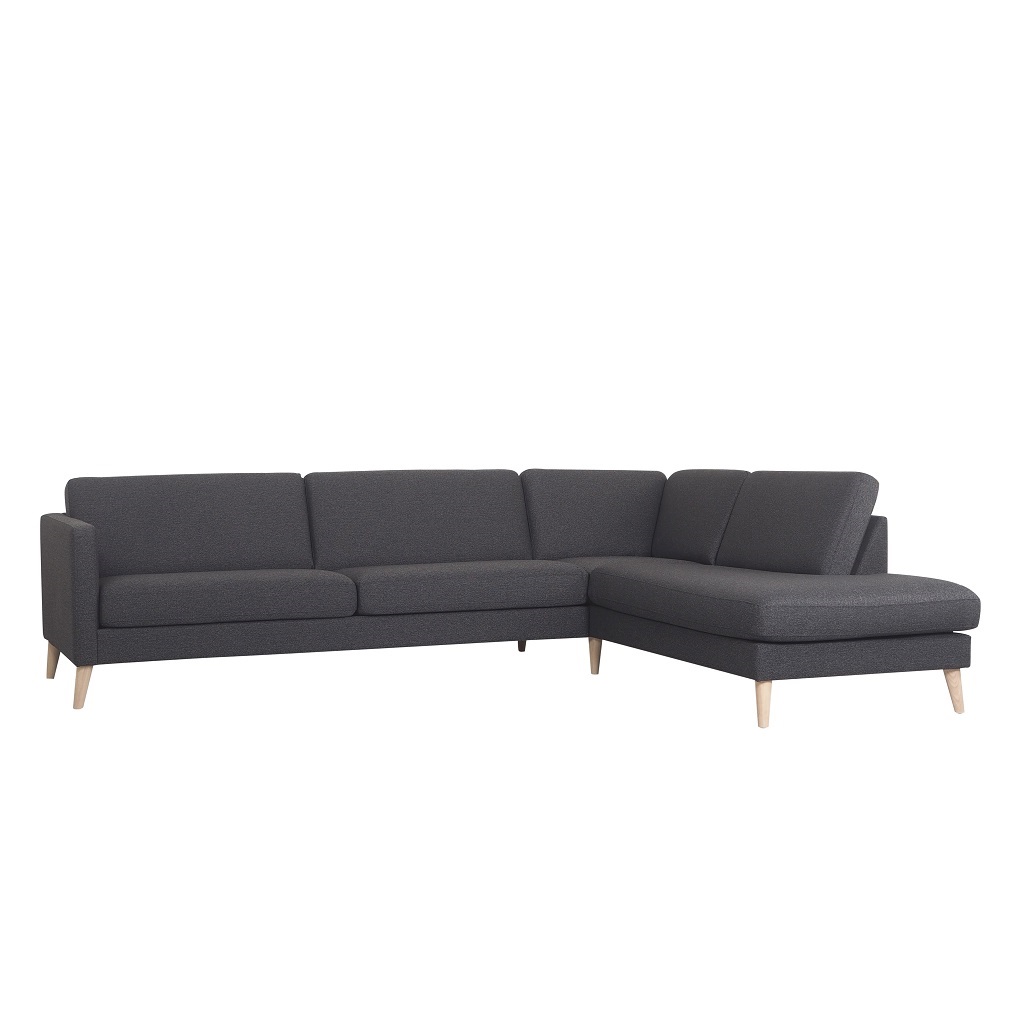 Billede af Elm open-end sofa - stof/læder - hurtig levering