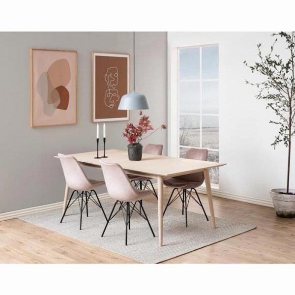 Eris spisebordsstole lyserøde miljøfoto