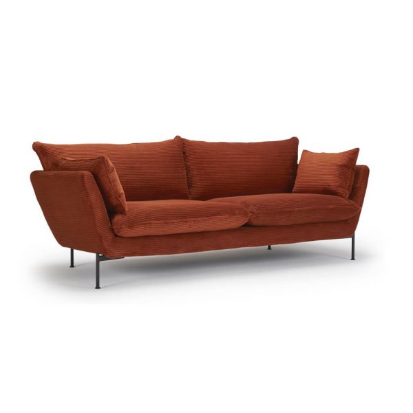 Hasle Lux sofa. Tekstil 595 burnt orange 1
