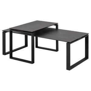 Katrine sofabord mørkegrå m/keramik bordplade