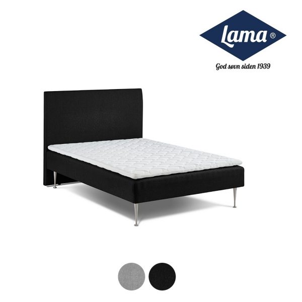 Lama First boksmadras 1000 120 140 x 200 cm med sort møbelstof