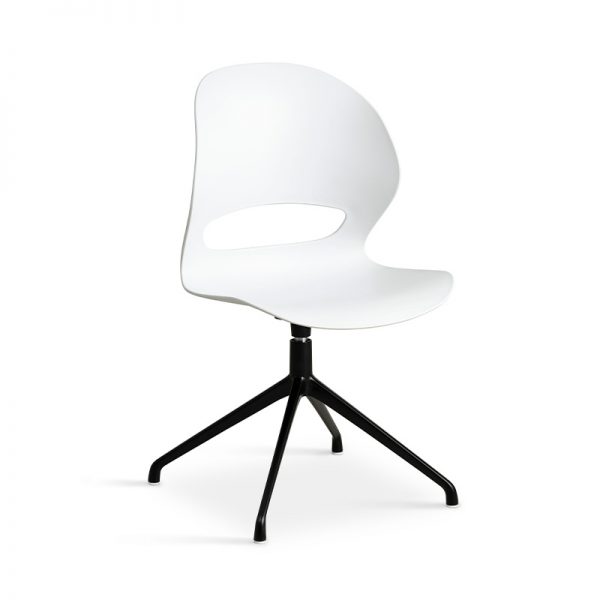 Lexpo Linea spisebordsstol i hvid med sort stel